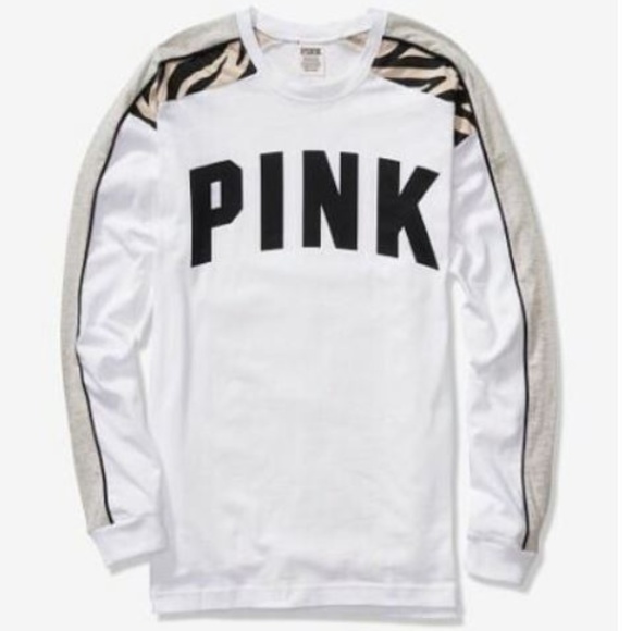 PINK Victoria's Secret Tops - Victoria’s Secret Pink Zebra Prints Long Sleeve
